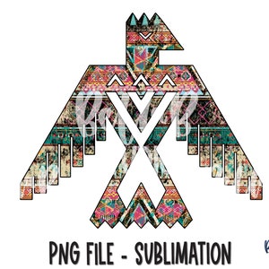 Thunderbird Sublimation Design, Tribal Thunderbird, Aztec, Boho, Southern, Southwestern, Western, Sublimation Digital Download, PNG