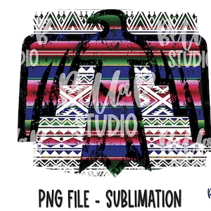 Thunderbird Sublimation Design, Tribal Thunderbird, Aztec, Boho, Southern, Southwestern, Western, Sublimation Digital Download, PNG