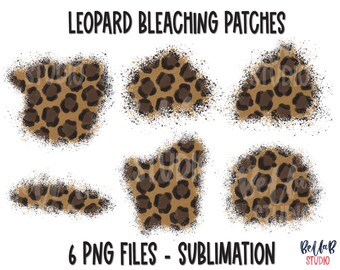 Parches de sublimación con estampado de leopardo, parches de sublimación para camisetas blanqueadas, salpicaduras de leopardo PNG, PNG, elementos de sublimación, estampado de guepardo