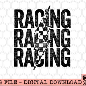 Racing Lightning Bolt PNG Sublimation Digital Download, Checkered Lightning Bolt, Race Track, Dirt Track, Motocross, Sublimation Design, PNG