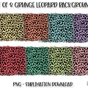 Leopard Print PNG Background Bundle, Sublimation Frames, Leopard Print, Cheetah, Sublimation Backsplash, Sublimation Digital Download