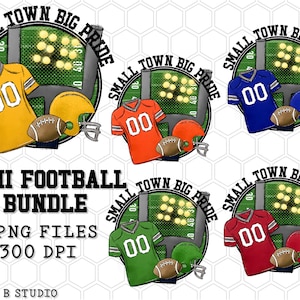 Small Town Big Pride Football PNG Sublimation Bundle, Fútbol, Día del juego, Fútbol de la ciudad pequeña, Descarga digital de sublimación, PNG