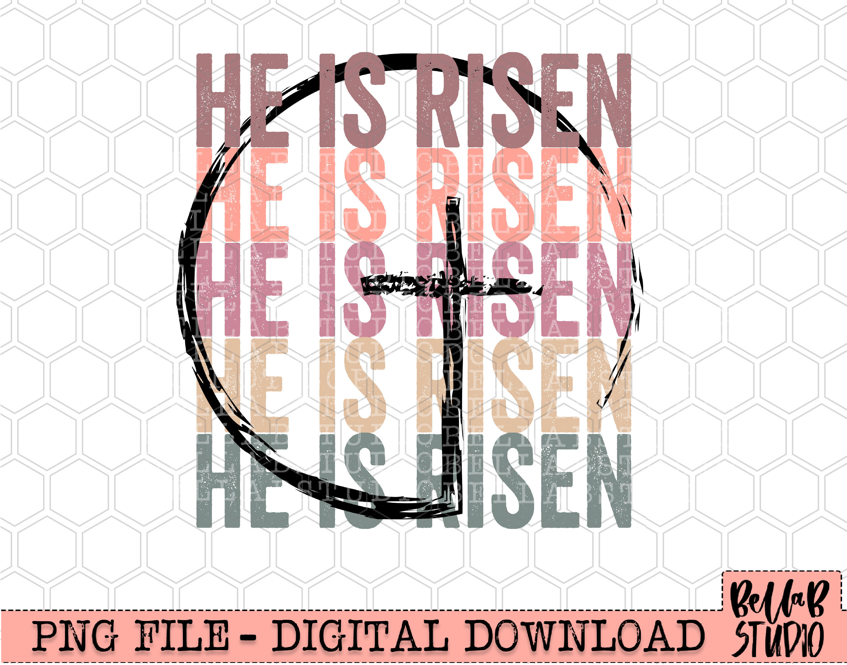 He is Risen Stacked Letters PNG Sublimation Design Christian | Etsy