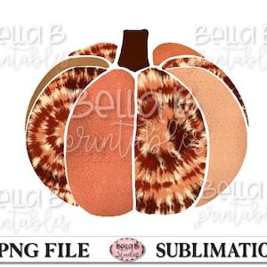 Tie Dye Pumpkin Sublimation Design, Fall Tie Dye, Distressed, Autumn, PNG, Painted Pumpkin, Fall Sublimation Designs, Digital Download, PNG