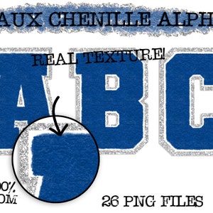 Faux Chenille PNG Alphabet Set, Navy Chenille Sublimation Alphabet, Clipart, Varsity Letters, Digital Download, PNG, Sublimation Alphabet