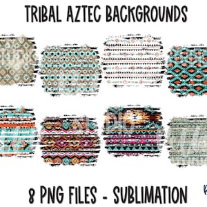 Tribal Azteekse sublimatie achtergrondbundel, sublimatie backsplash spatten, grunge, frames, sublimatie digitale download, png, glinsterende clip art