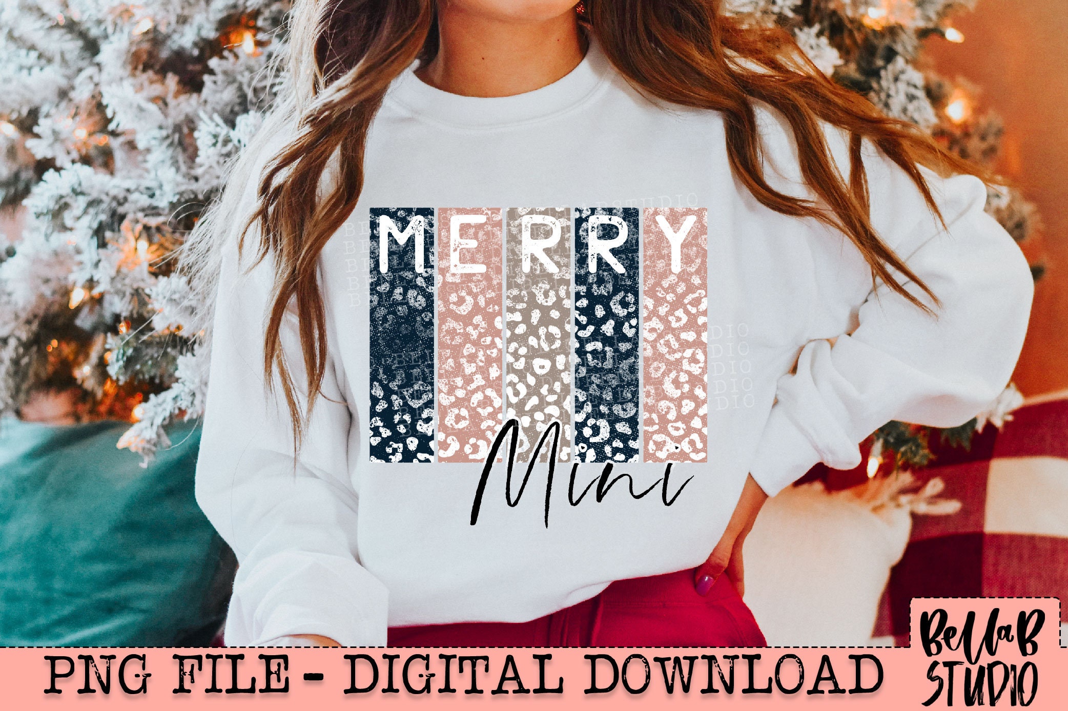 Merry Mini Pink Leopard PNG Sublimation Design, Vintage Leopard Pink ...
