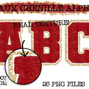 Faux Chenille PNG Alphabet Set, Maroon Chenille Sublimation Alphabet, Clipart, Varsity Letters, Digital Download, PNG, Sublimation Alphabet