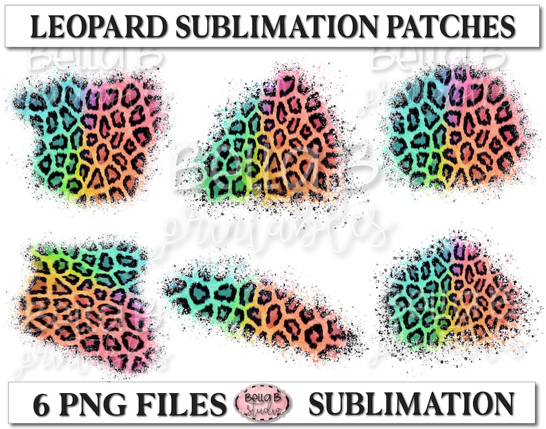 Download Leopard Print Sublimation Patches Bleached Shirt ...