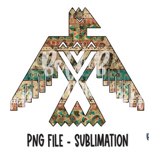 Thunderbird Sublimation Design, Tribal Thunderbird, Aztec, Boho, Southern, Southwestern, Western, Sublimation Digital Download, PNG