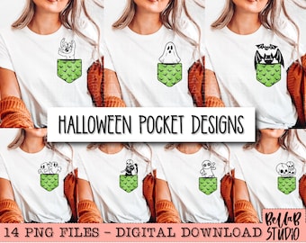 Design de bolso de Halloween Design de sublimação PNG, Halloween retrô, Halloween boho fofo, assustador, designs de sublimação, download digital, PNG
