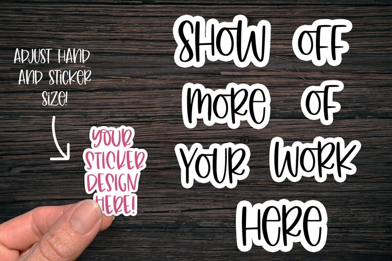 Download Sticker Mockup PSD Smart Object Print And Cut Sticker | Etsy