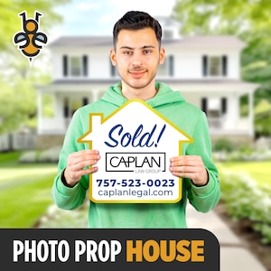 House Prop | Congrats House |  Sold House | Customized Just Sold Prop | Closed Real Estate House | Realtor Photo Cutout