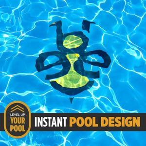 Pool Floor Decoration | Removable Reuseable Pool Decor Mat | Social Event Pool Letters | Monogram | Logo | Underwater Mat | Decal | Holidays