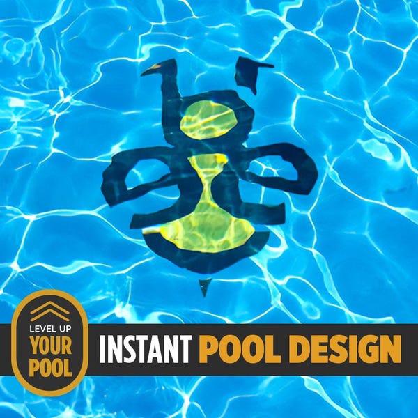 Custom Pool Mat: Removable Underwater Monogram, Logo Decoration