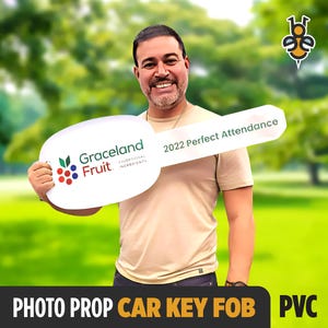 Giant Key Fob Custom Cutout PVC | Car Sales Photo Prop | Congrats | Dealer | Pre-owned | Used Personalized Sold Key| Lease | Marketing