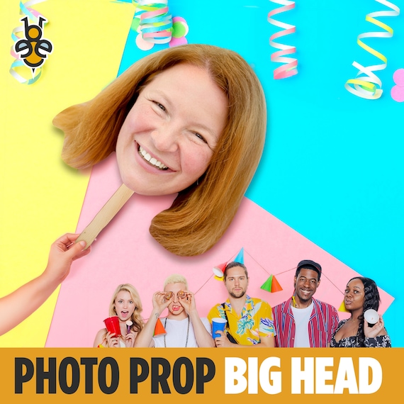 Custom Face Cutout on a Stick - Big Head Photo Prop for Graduation, Sports Games, Bachelorette Party, Weddings, Milestone Birthday Fans