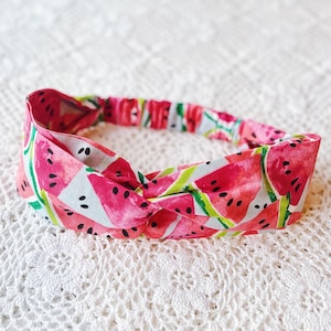 Sweet Summer Watermelon Twist Headband | Playful & Statement Hair Accessory