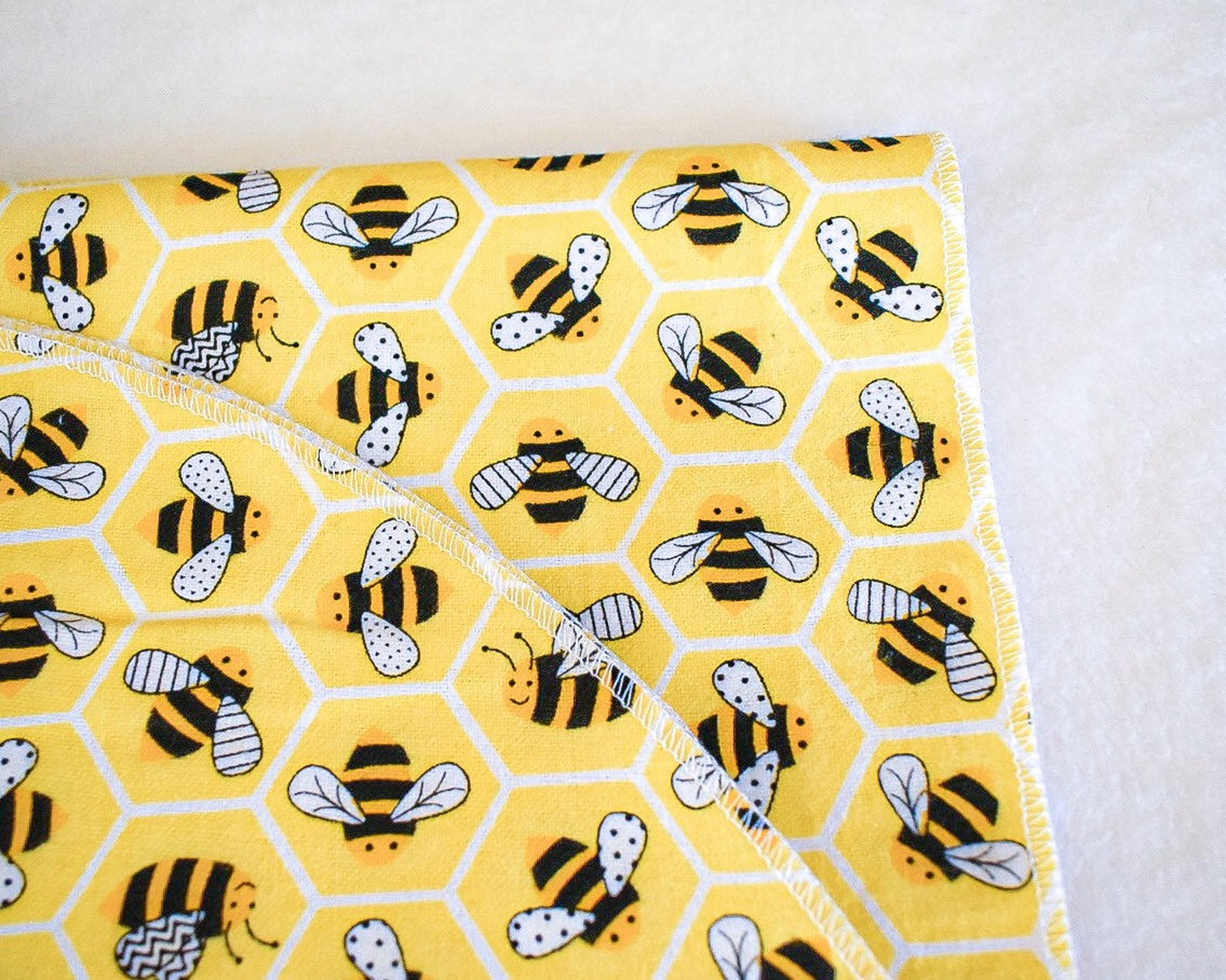 Swaddle Blanket Bees Baby Receiving Blanket Etsy