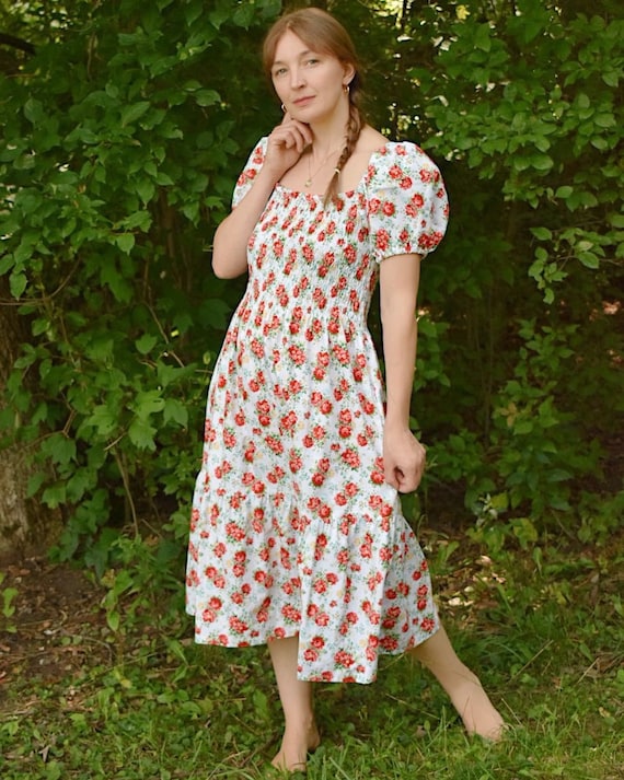 midi prairie dress Winter River Charcoal Stripe Prairie Dress