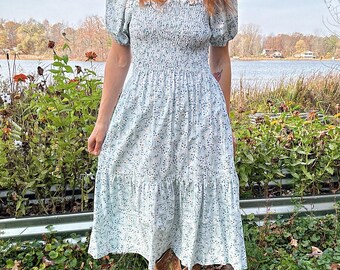 Moulinette Soeurs Floral Fall Harvest Silk Smocked Dress Size 2 Scoop Neck Boho - Etsy Moulinette Soeurs Floral Fall Harvest Silk Smocked Dress Size 2 Scoop Neck Boho - Etsy