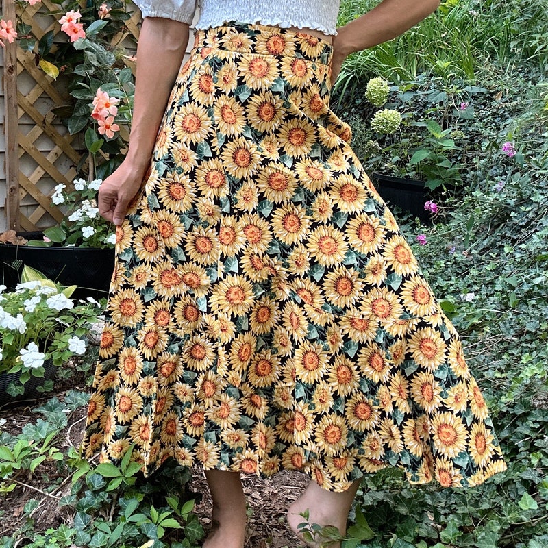 Sunflower & Pumpkin Skater Skirt main image 0