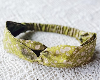 Olive Blossom Twist Headband | Handcrafted Cottagecore Hair Accessory
