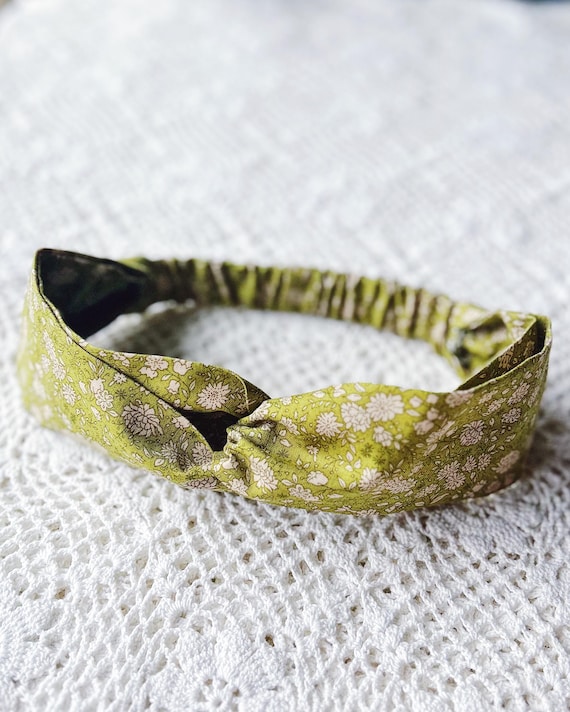 Olive Blossom Twist Headband | Handcrafted Cottagecore Hair 