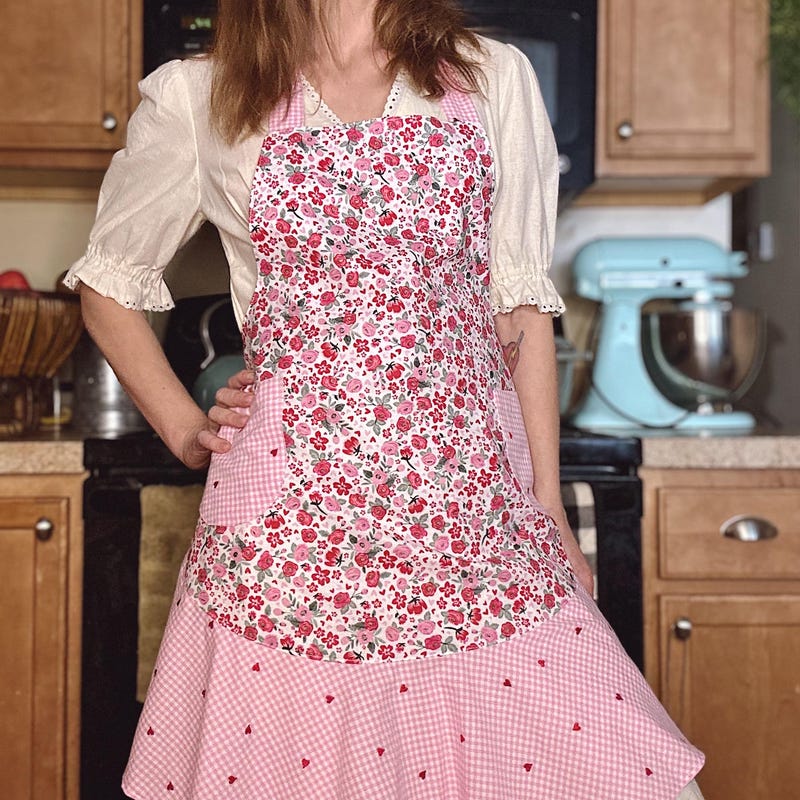 Pink Ruffle Apron - Etsy