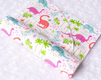 Dino Print Flannel Baby Swaddle Blanket: Soft Cotton Receiving Blanket