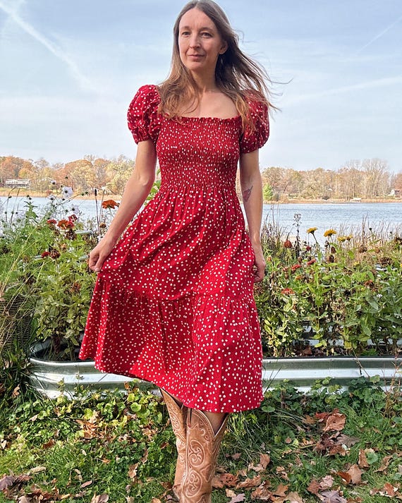 knee length dresses for ladies Victorian Floral Midi Dress – Allie May Boutique main image 0