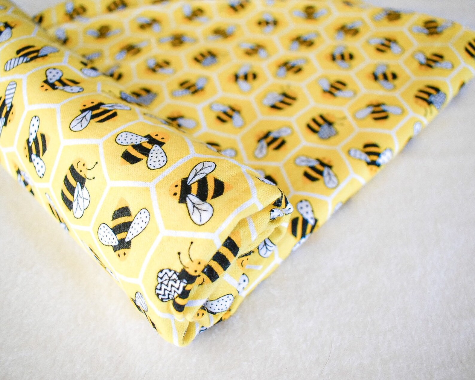 Swaddle Blanket Bees Baby Receiving Blanket Etsy
