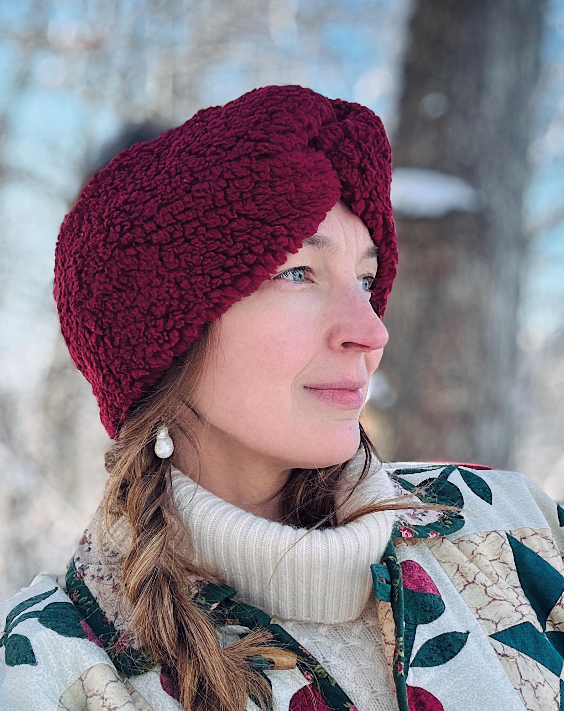 Warm Winter Headband Ear Warmer – Cozy Knit Wrap for Women Outdoor Gear C.C Soft Stretch Fuzzy Lined Ear Warmer Headband – Winter  main image 3