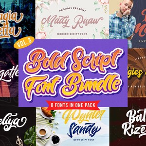 Retro Font Bundle Vol 3: Vintage Font, Groovy Font, Curly Font, 70s Font, 80s Font, Cricut Font, Silhouette Font, Procreate Font, Canva Font
