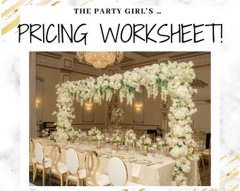 Event Planner Pricing Worksheet