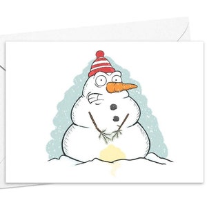 Cartes Pour Les Fêtes Bonhomme de neige accidentels