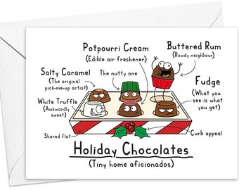 Funny Holiday Chocolates Greeting Card