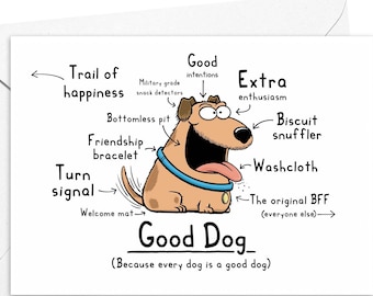 Good Dog Funny Greeting Card