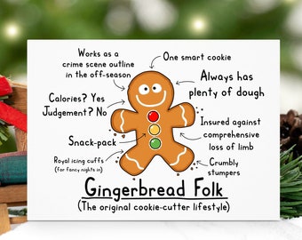 Gingerbread Folk Greeting Card