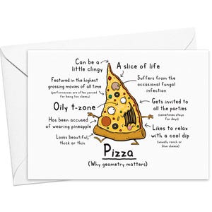 Carte de voeux pizza drôle