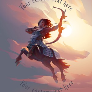 Sagittarius poster. Centaur vector. Fantasy artwork. Ai, EPS files image 2