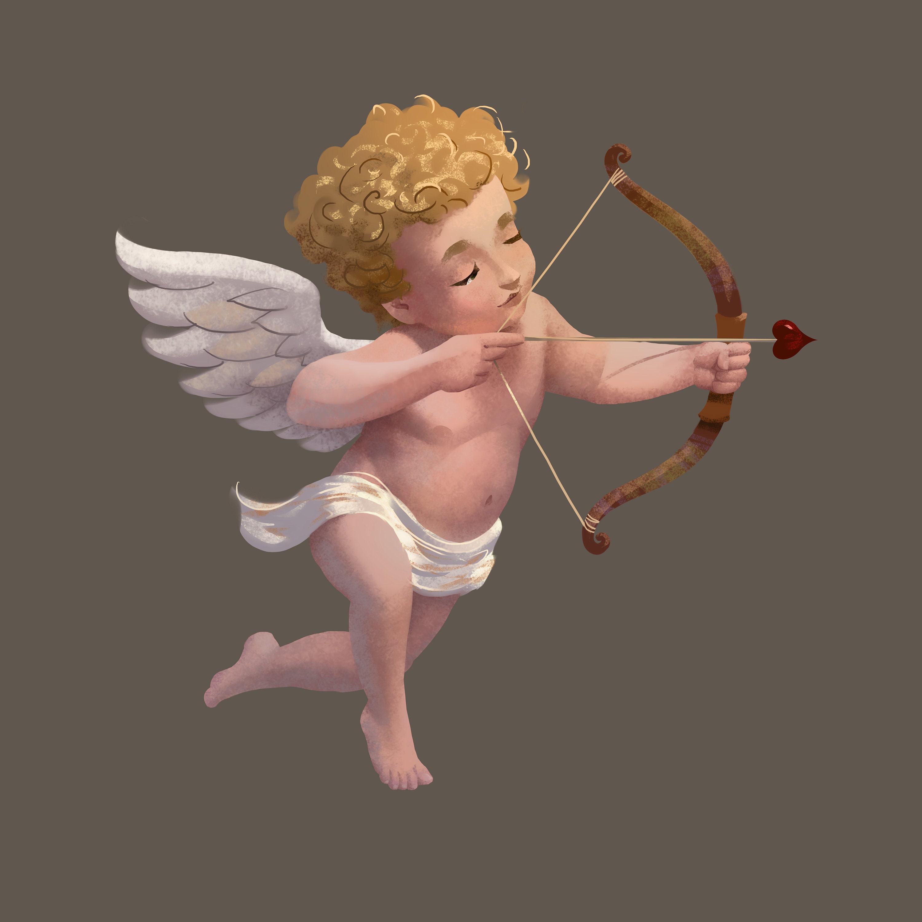 Cupidon ange avec des ailes et flèche de tir à l'arc 17522371 Art vectoriel  chez Vecteezy