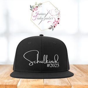 Schulkind Cap Familie bestickt Cap mit Aufschrift Snapback Cap Vatertag individuell Cap Partner personalisierte Cap mit Namen