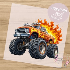 Monstertruck Bügelbild in verschiedenen Größen