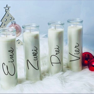 1-4 Advent - candles in glass