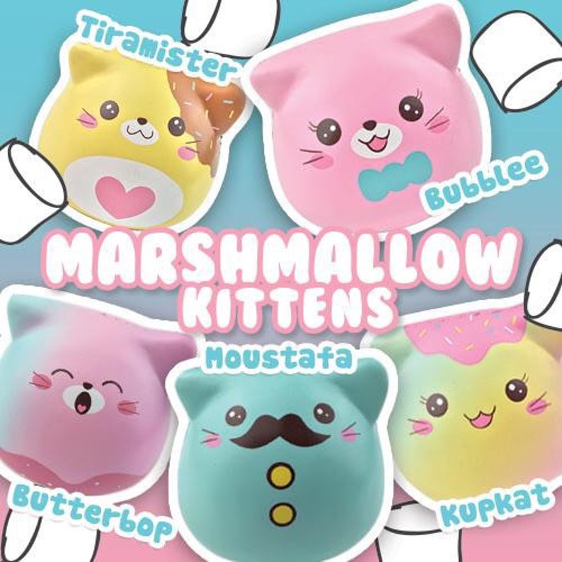 Jumbo Marshmallow Adopt Me Kittens Squishy Manufactured by Etsy
