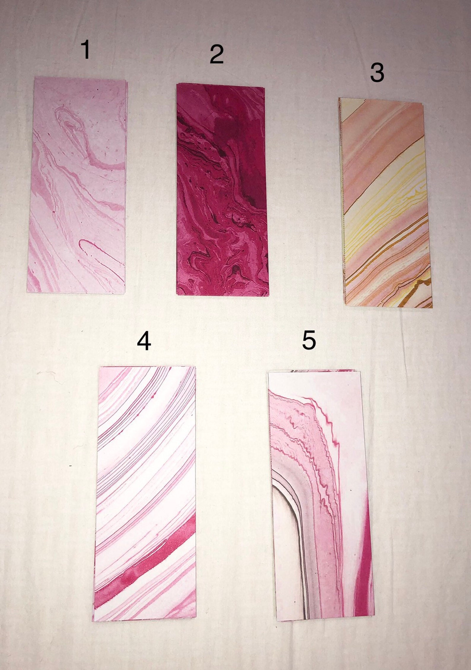 Laminated Marble Design Bookmark Laminated Bookmark Marble Etsy