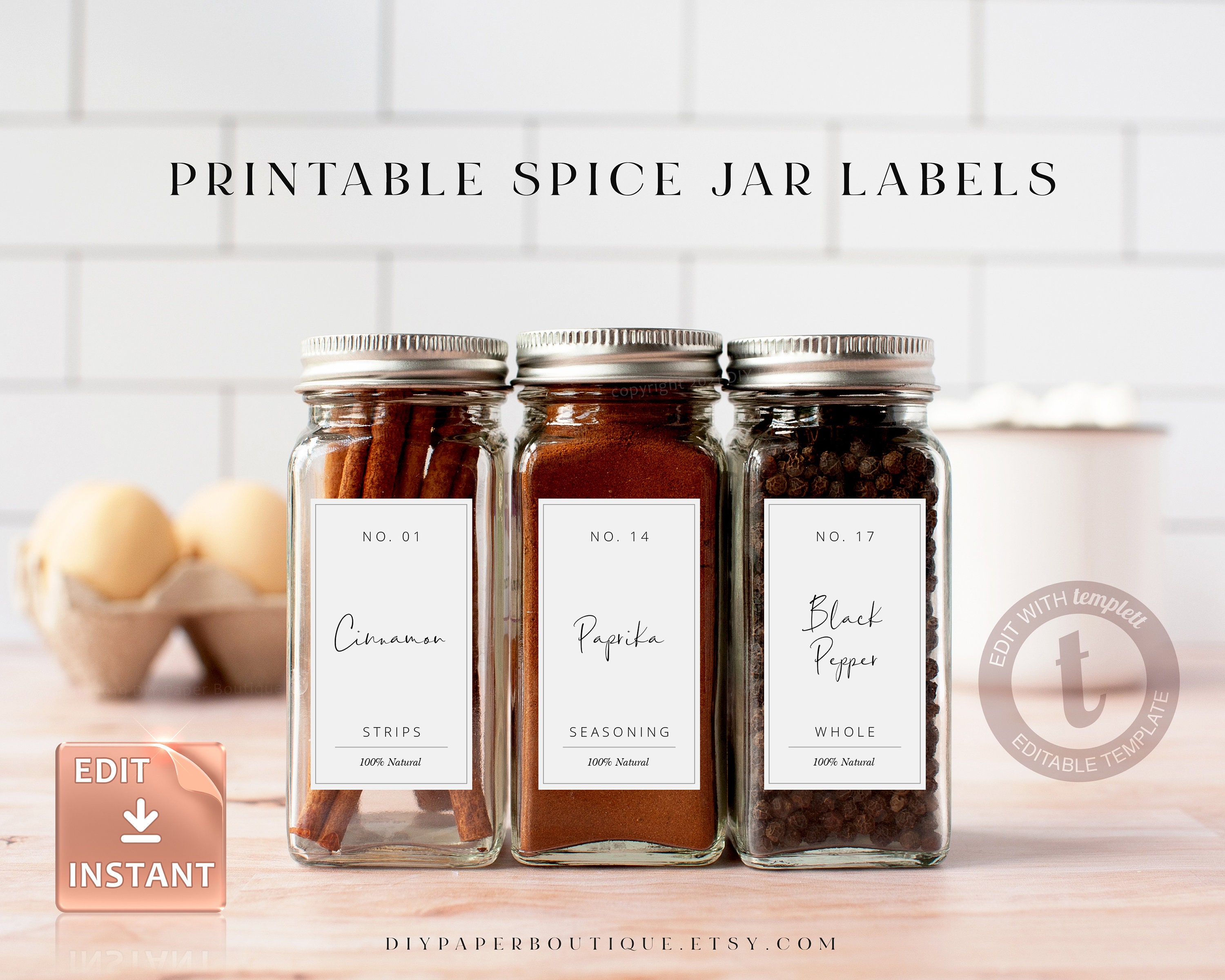 Open Script Spice Labels {FREE Silhouette Files} - Deeply Southern