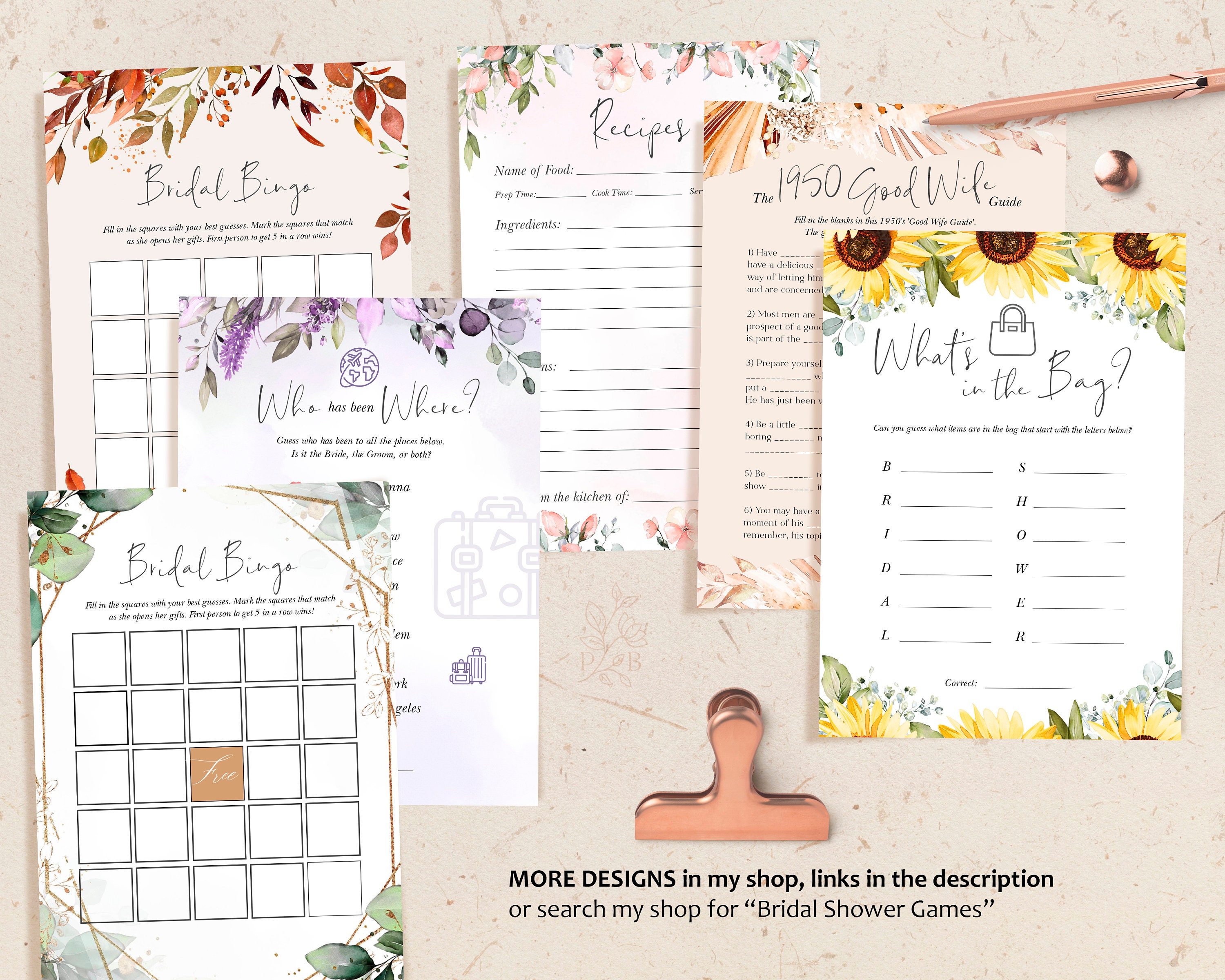 Bridal Shower Games Printable Bridal Shower Games Minimalist - Etsy
