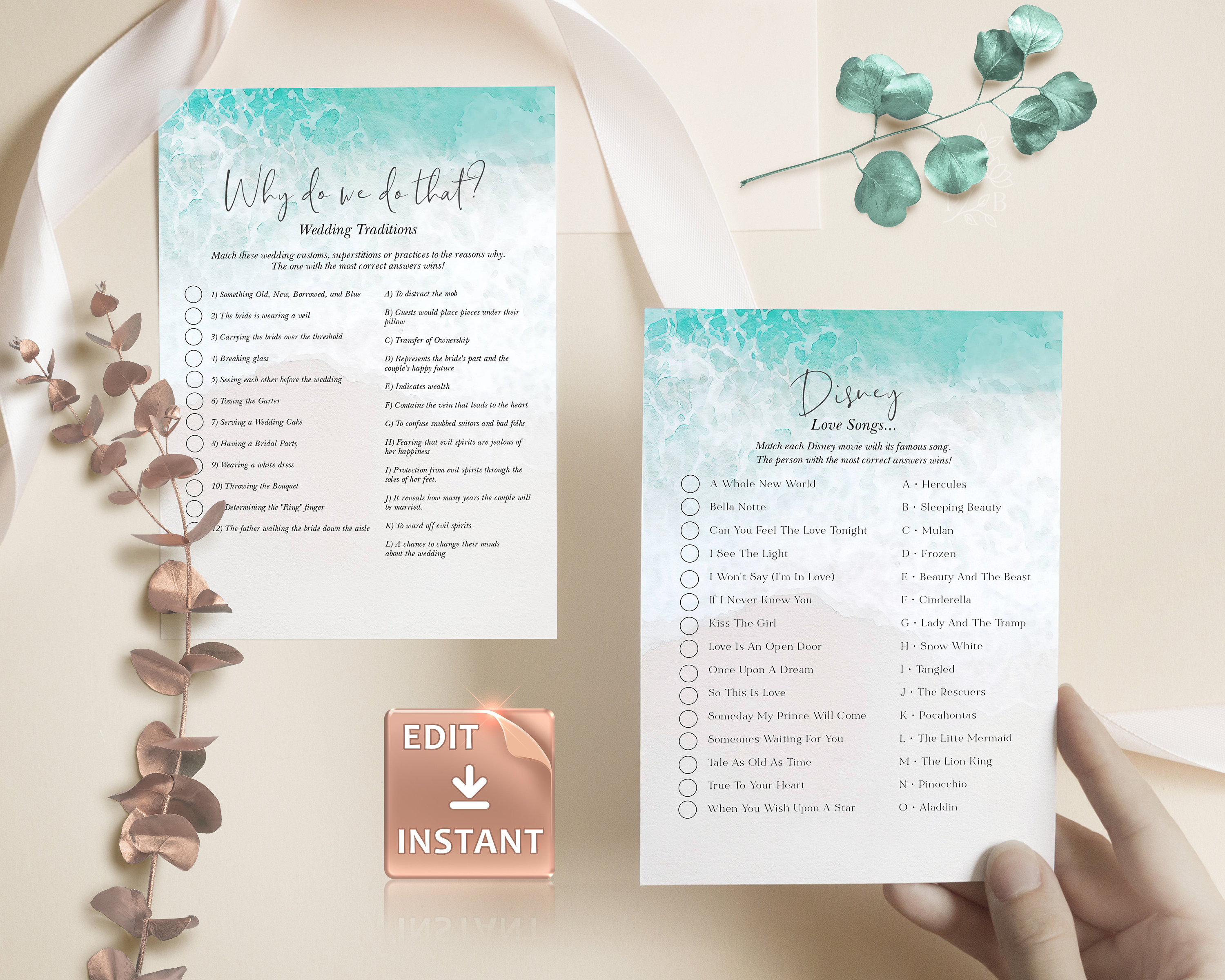 66 BEACH Bridal Shower Games Printable Bridal Shower Games - Etsy Canada